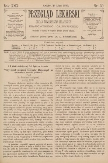 Przegląd Lekarski : Organ Towarzystw Lekarskich Krakowskiego i Galicyjskiego. 1890, nr 30