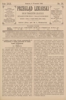 Przegląd Lekarski : Organ Towarzystw Lekarskich Krakowskiego i Galicyjskiego. 1890, nr 36