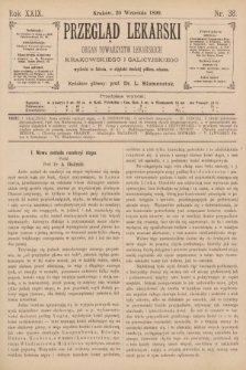Przegląd Lekarski : Organ Towarzystw Lekarskich Krakowskiego i Galicyjskiego. 1890, nr 38