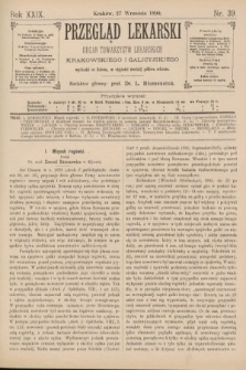 Przegląd Lekarski : Organ Towarzystw Lekarskich Krakowskiego i Galicyjskiego. 1890, nr 39