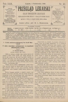 Przegląd Lekarski : Organ Towarzystw Lekarskich Krakowskiego i Galicyjskiego. 1890, nr 40