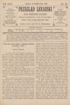 Przegląd Lekarski : Organ Towarzystw Lekarskich Krakowskiego i Galicyjskiego. 1890, nr 43