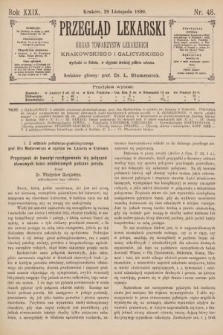 Przegląd Lekarski : Organ Towarzystw Lekarskich Krakowskiego i Galicyjskiego. 1890, nr 48