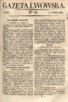 Gazeta Lwowska. 1833, nr 97