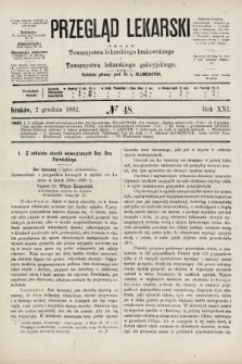 Przegląd Lekarski : organ Towarzystwa lekarskiego krakowskiego i Towarzystwa lekarskiego galicyjskiego. 1882, nr 48
