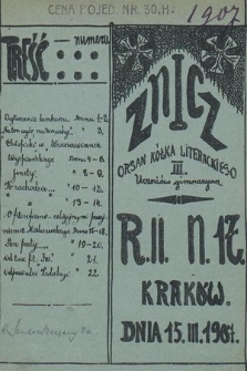 Znicz : pismo kl. V a+b. R. 2, 1907, nr 17