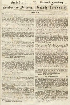 Amtsblatt zur Lemberger Zeitung = Dziennik Urzędowy do Gazety Lwowskiej. 1862, nr 87