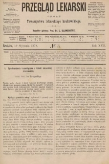 Przegląd Lekarski : organ Towarzystwa Lekarskiego Krakowskiego. 1878, nr 3