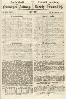 Amtsblatt zur Lemberger Zeitung = Dziennik Urzędowy do Gazety Lwowskiej. 1862, nr 90