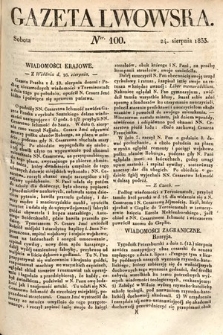 Gazeta Lwowska. 1833, nr 100