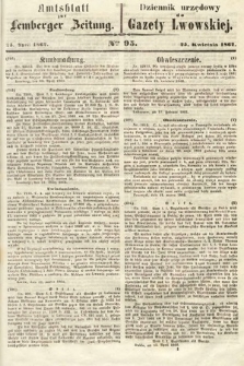 Amtsblatt zur Lemberger Zeitung = Dziennik Urzędowy do Gazety Lwowskiej. 1862, nr 95