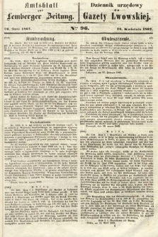 Amtsblatt zur Lemberger Zeitung = Dziennik Urzędowy do Gazety Lwowskiej. 1862, nr 96