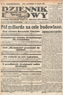 Dziennik Ludowy : organ Polskiej Partyi Socyalistycznej. 1921, nr 14