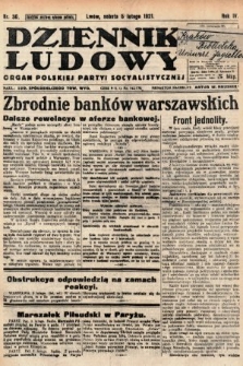 Dziennik Ludowy : organ Polskiej Partyi Socyalistycznej. 1921, nr 30