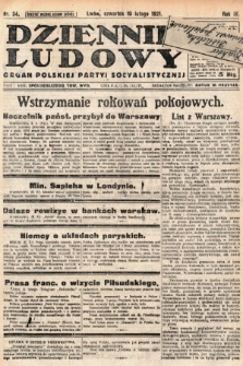 Dziennik Ludowy : organ Polskiej Partyi Socyalistycznej. 1921, nr 34