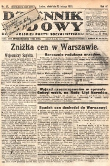 Dziennik Ludowy : organ Polskiej Partyi Socyalistycznej. 1921, nr 37