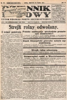 Dziennik Ludowy : organ Polskiej Partyi Socyalistycznej. 1921, nr 61