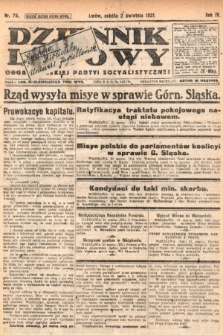 Dziennik Ludowy : organ Polskiej Partyi Socyalistycznej. 1921, nr 76