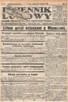 Dziennik Ludowy : organ Polskiej Partyi Socyalistycznej. 1921, nr 93