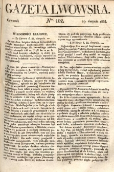 Gazeta Lwowska. 1833, nr 102