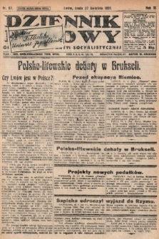 Dziennik Ludowy : organ Polskiej Partyi Socyalistycznej. 1921, nr 97