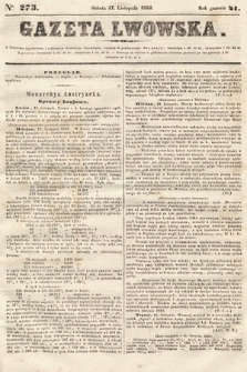 Gazeta Lwowska. 1852, nr 273