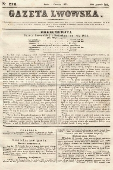 Gazeta Lwowska. 1852, nr 276