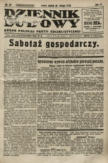 Dziennik Ludowy : organ Polskiej Partji Socjalistycznej. 1923, nr 37