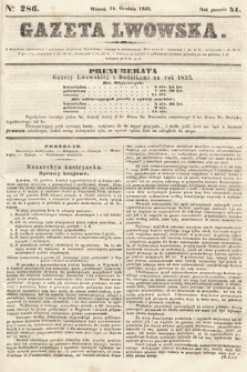 Gazeta Lwowska. 1852, nr 286