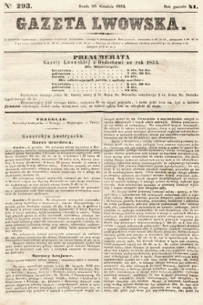 Gazeta Lwowska. 1852, nr 293