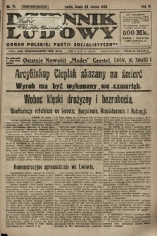 Dziennik Ludowy : organ Polskiej Partji Socjalistycznej. 1923, nr 71