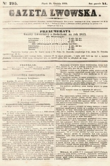 Gazeta Lwowska. 1852, nr 295