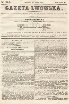 Gazeta Lwowska. 1852, nr 296