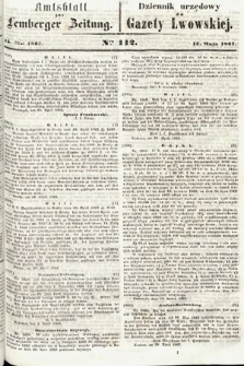 Amtsblatt zur Lemberger Zeitung = Dziennik Urzędowy do Gazety Lwowskiej. 1862, nr 112