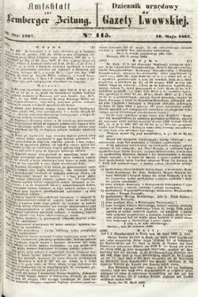Amtsblatt zur Lemberger Zeitung = Dziennik Urzędowy do Gazety Lwowskiej. 1862, nr 115
