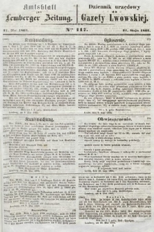 Amtsblatt zur Lemberger Zeitung = Dziennik Urzędowy do Gazety Lwowskiej. 1862, nr 117