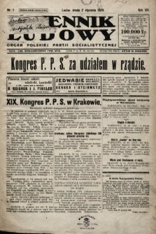 Dziennik Ludowy : organ Polskiej Partji Socjalistycznej. 1924, nr 1