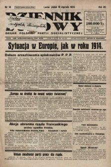 Dziennik Ludowy : organ Polskiej Partji Socjalistycznej. 1924, nr 14
