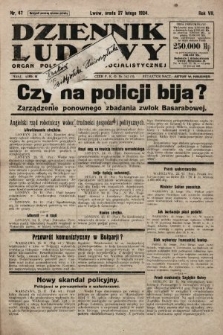 Dziennik Ludowy : organ Polskiej Partji Socjalistycznej. 1924, nr 47