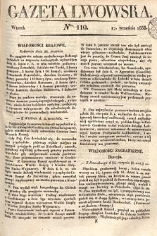 Gazeta Lwowska. 1833, nr 110