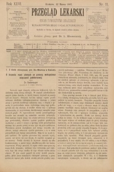 Przegląd Lekarski : organ Towarzystw Lekarskich Krakowskiego i Galicyjskiego. 1887, nr 11