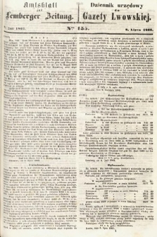 Amtsblatt zur Lemberger Zeitung = Dziennik Urzędowy do Gazety Lwowskiej. 1862, nr 155
