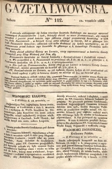Gazeta Lwowska. 1833, nr 112