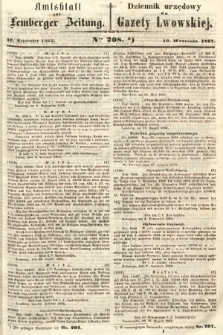 Amtsblatt zur Lemberger Zeitung = Dziennik Urzędowy do Gazety Lwowskiej. 1862, nr 208