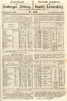 Amtsblatt zur Lemberger Zeitung = Dziennik Urzędowy do Gazety Lwowskiej. 1862, nr 210