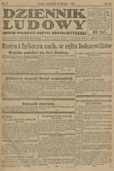 Dziennik Ludowy : organ Polskiej Partyi Socyalistycznej. 1920, nr 7