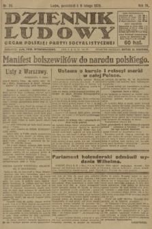 Dziennik Ludowy : organ Polskiej Partyi Socyalistycznej. 1920, nr 35
