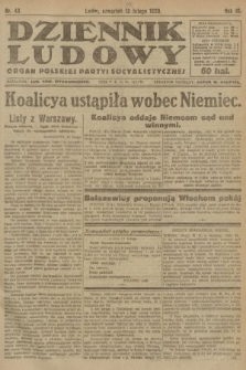 Dziennik Ludowy : organ Polskiej Partyi Socyalistycznej. 1920, nr 43