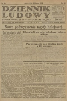 Dziennik Ludowy : organ Polskiej Partyi Socyalistycznej. 1920, nr 44