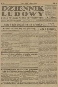 Dziennik Ludowy : organ Polskiej Partyi Socyalistycznej. 1920, nr 54